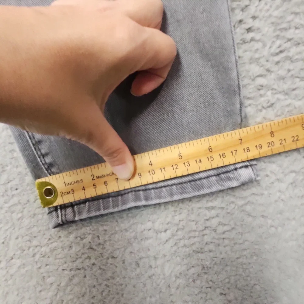 Mott Bow Jeans Mens 34x30 Slim Stone Gray Minimalist Preppy Ultra Soft Stretch